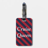 Funny Cruise Queen Luggage Tag Geschenk Gepäckanhänger (Rückseite vertikal)