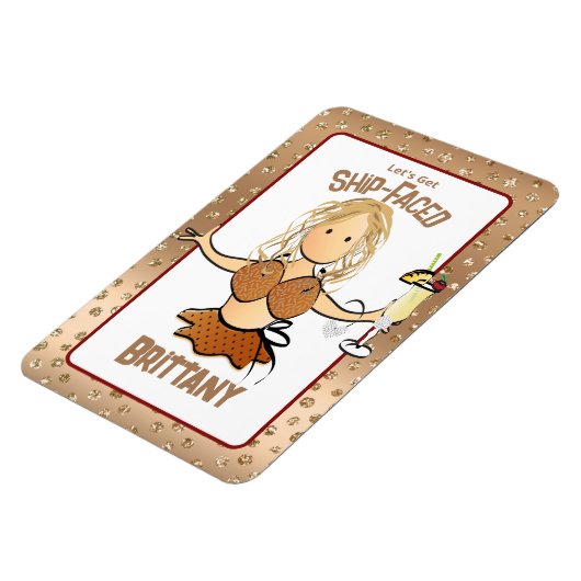 Funny Cruise Schiff Tür für ihr blonde Party Girl Magnet (Linke Seite)