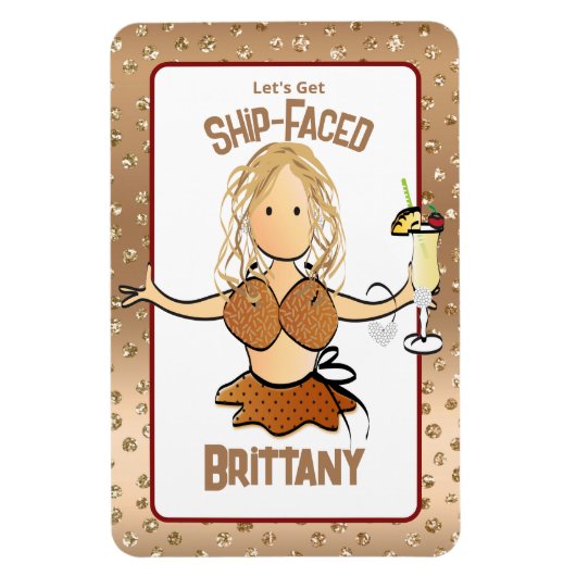 Funny Cruise Schiff Tür für ihr blonde Party Girl Magnet (Vertikal)