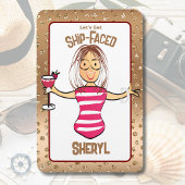 Funny Cruise Ship Cartoon signieren für sie Magnet