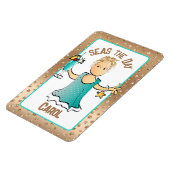 Funny Cruise Ship Door Seas the Day Rose Gold Magnet (Linke Seite)