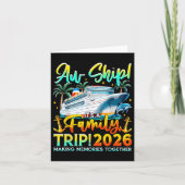 Funny Cruise Ship Family Trip Urlaub 2026 Reunio Karte (Vorderseite)