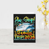 Funny Cruise Ship Family Trip Urlaub 2026 Reunio Karte (Gelbe Blume)