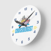 Funny Cruise Ship Runde Wanduhr (Winkel)