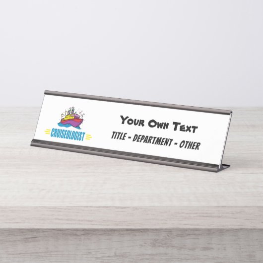 Funny Cruise Ship Schreibtischnamensplakette (Vorderseite )