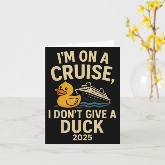 Funny Cruise Shirt 2025 - Ich gebe keinen Duck Rub Karte (Gelbe Blume)