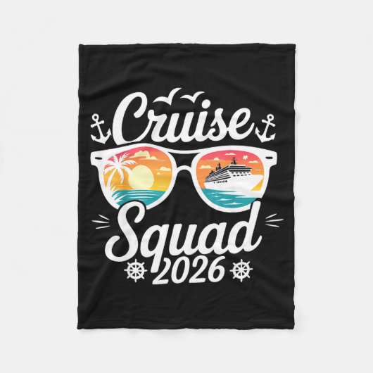 Funny Cruise Squad 2026 Summer Vacation Matching F Fleecedecke (Vorderseite)