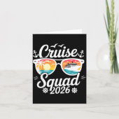 Funny Cruise Squad 2026 Summer Vacation Matching F Karte (Vorderseite)