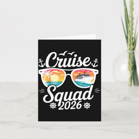 Funny Cruise Squad 2026 Summer Vacation Matching F Karte (Vorderseite)