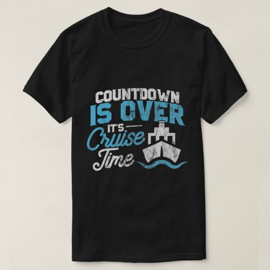 Funny Cruise T Shirt Countdown über Kreuzfahrtzeit (Design vorne)