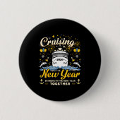 Funny Cruising Into 2026 New Year Matching Family  Button (Vorderseite)