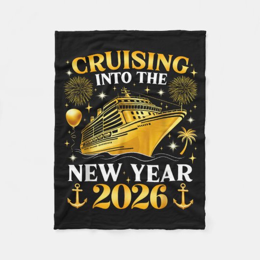 Funny Cruising Into 2026 New Year Matching Family Fleecedecke (Vorderseite)