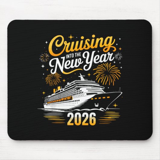 Funny Cruising Into 2026 New Year Matching Family Mousepad (Vorne)