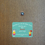 Funny Cruse Door Personalisiert Booze Packhütte Magnet<br><div class="desc">This design was created though digital art. It may be personalized in the area provide or customizing by choosing the click to customize further option and changing the name, initials or words. You may also change the text color and style or delete the text for an image only design. Kontakt...</div>