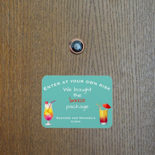 Funny Cruse Door Personalisiert Booze Packhütte Magnet