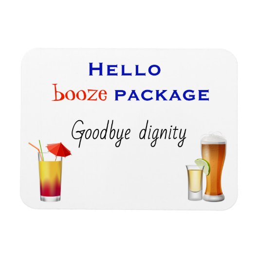 Funny Cruse Door Stateroom Magnet Booze Cocktail (Horizontal)