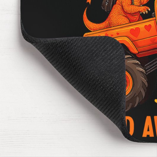 Funny Crush Adhd Awareness T-rex Monster Truck Kid Mousepad (Ecke)