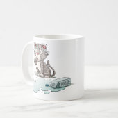 Funny Cry Cat benutzerdefinierte Tasse (Vorderseite Links)