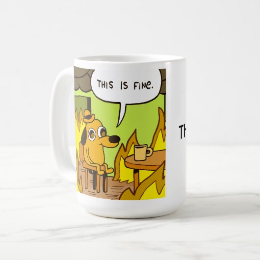 Funny crypto dog , Das ist in Ordnung. Kaffeetasse (Vorderseite Links)
