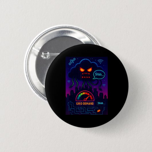 Funny Crypto Energy Environmental Satire Gift Button (Vorne & Hinten)