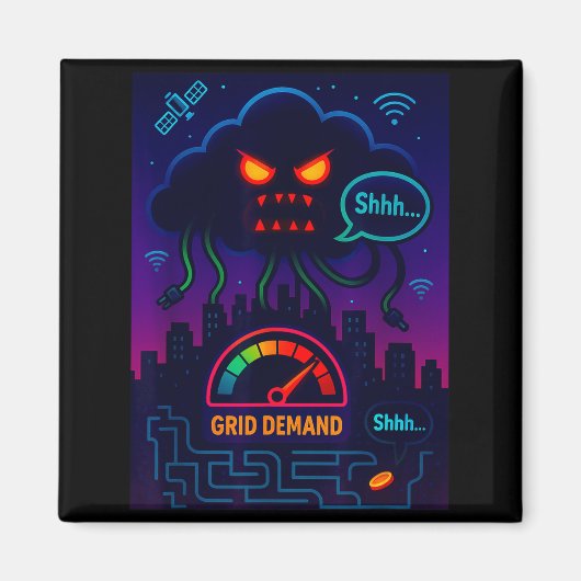 Funny Crypto Energy Environmental Satire Gift  Magnet (Vorne)