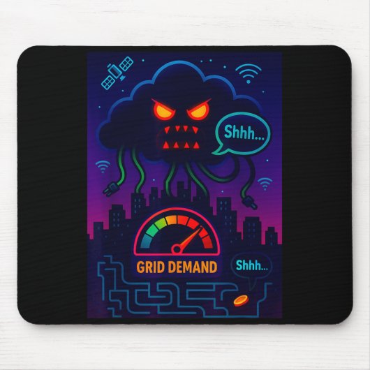 Funny Crypto Energy Environmental Satire Gift Mousepad (Vorne)