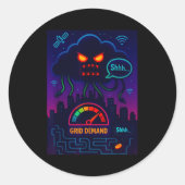 Funny Crypto Energy Environmental Satire Gift Runder Aufkleber (Vorderseite)