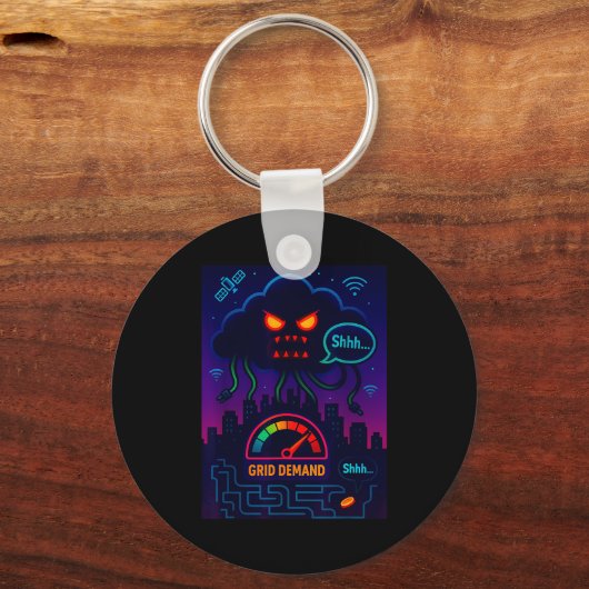 Funny Crypto Energy Environmental Satire Gift  Schlüsselanhänger (Vorderseite)