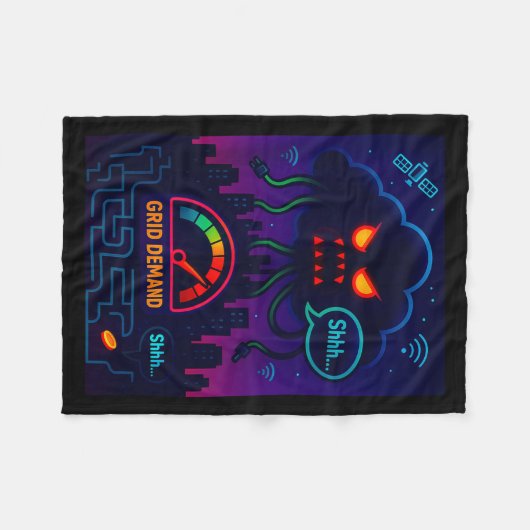 Funny Crypto Energy Environmental Satire Gift Tank Fleecedecke (Vorderseite (Horizontal))