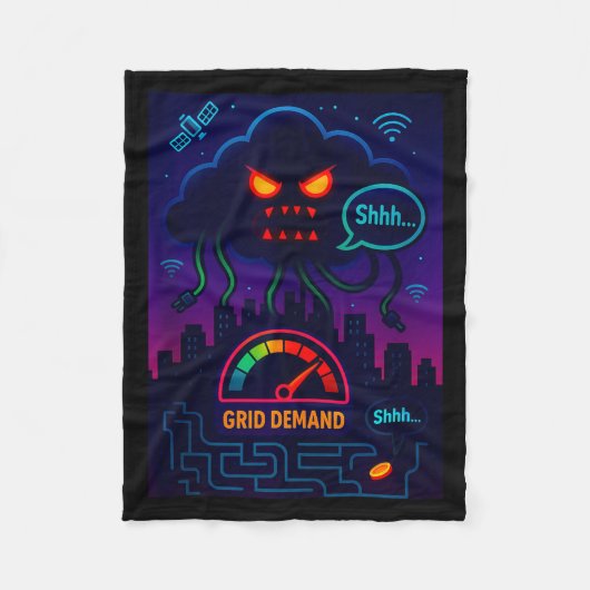 Funny Crypto Energy Environmental Satire Gift Tank Fleecedecke (Vorderseite)