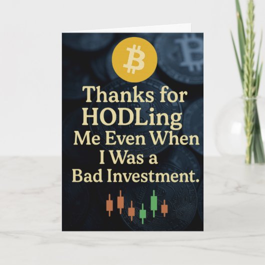 Funny Crypto Vatertag Card Danke für HODLing (Vorderseite)