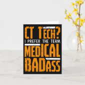 Funny Ct Tech Radiology Ct Cat Scan - Medical Bad Karte (Gelbe Blume)