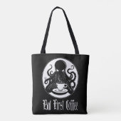 Funny Cthulhu - Aber der erste Kaffee Tasche (Rückseite)
