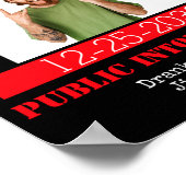 Funny Cture Matching Family Christmas Pajama  Poster (Ecke)