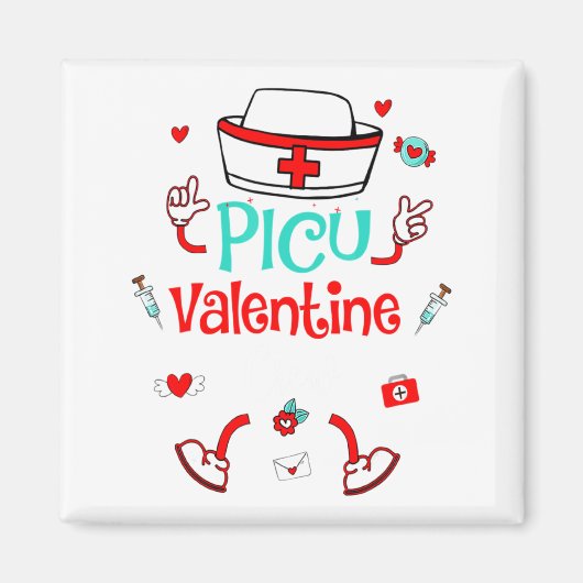 Funny Cu Valentines Day Nurse Crew Family Group Magnet (Vorne)