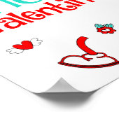 Funny Cu Valentines Day Nurse Crew Family Group  Poster (Ecke)