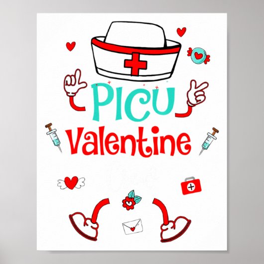 Funny Cu Valentines Day Nurse Crew Family Group  Poster (Vorne)