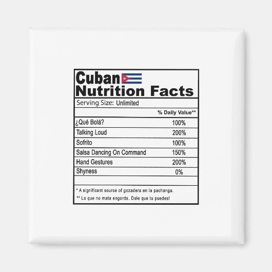 Funny Cuban Magnet (Vorne)