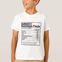 Funny Cuban Nutrition Fact T - Shirt für Kinder