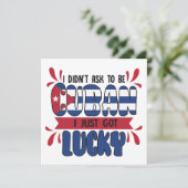 Funny Cuban Quote Cuba Flag (Stehend Vorderseite)