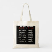 Funny Cuban Spanish Cono Bilingual Slang T Tragetasche (Rückseite)