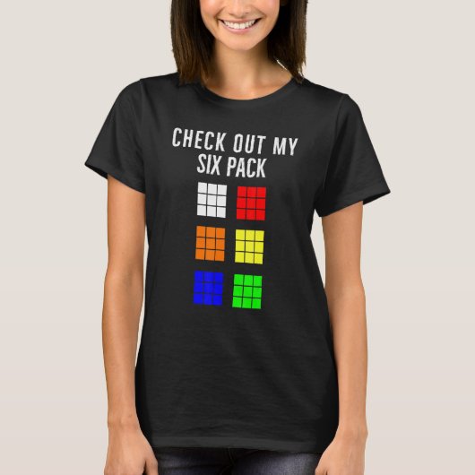 Funny Cuber Speed Cubing Karo aus meinem Sixpack M T-Shirt (Vorderseite)