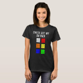 Funny Cuber Speed Cubing Karo aus meinem Sixpack M T-Shirt (Vorne ganz)