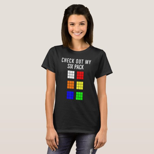 Funny Cuber Speed Cubing Karo aus meinem Sixpack M T-Shirt (Vorne ganz)