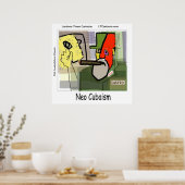 Funny Cubist Art Castro Poster (Küche)