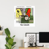 Funny Cubist Art Castro Poster (Heimbüro)