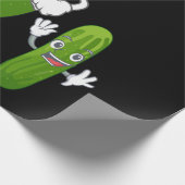 Funny Cucumber Pickle Dancing Food Geschenkpapier (Ecke)