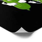 Funny Cucumber Pickle Dancing Food Poster (Ecke)