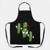 Funny Cucumber Pickle Dancing Food Schürze (Vorderseite)