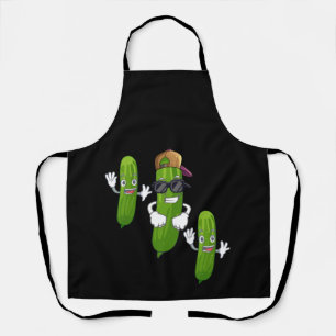 Funny Cucumber Pickle Dancing Food Schürze